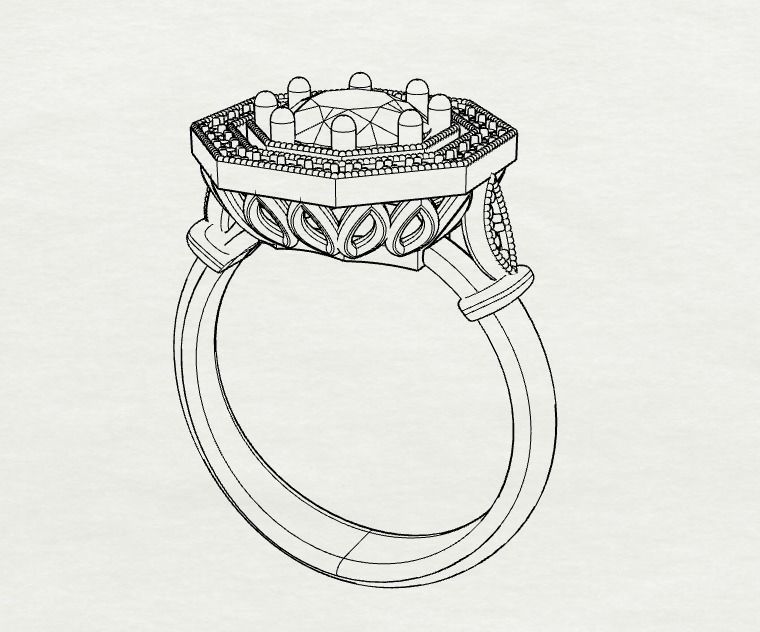 Women Rings 015 3D print model_44