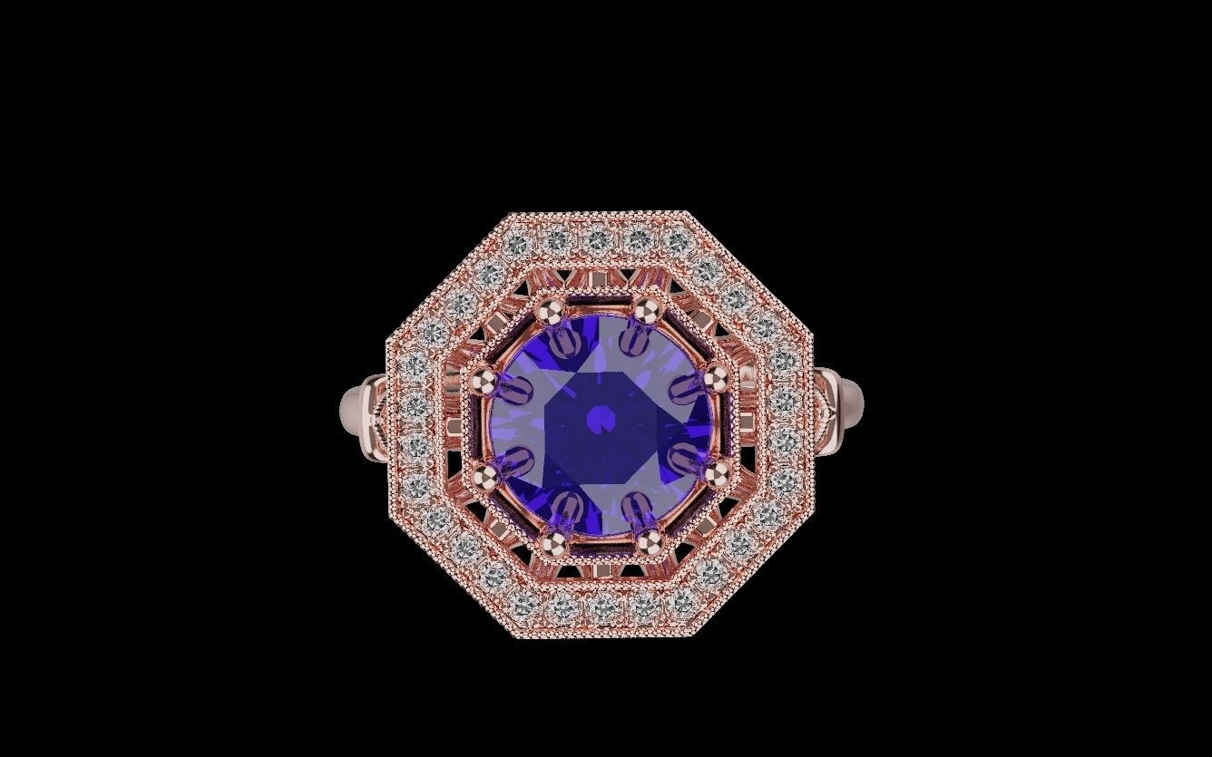 Women Rings 015 3D print model_7