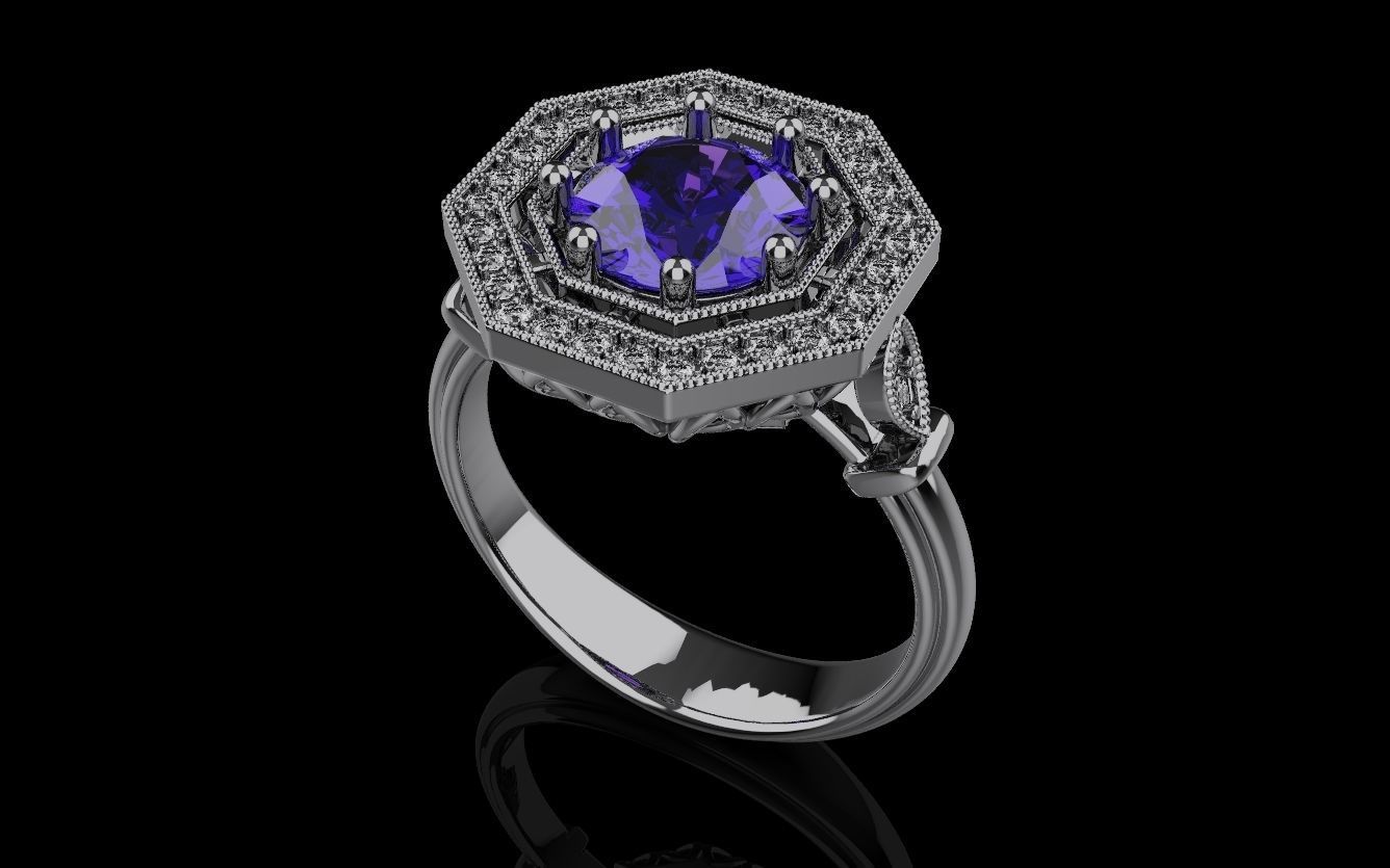 Women Rings 015 3D print model_8