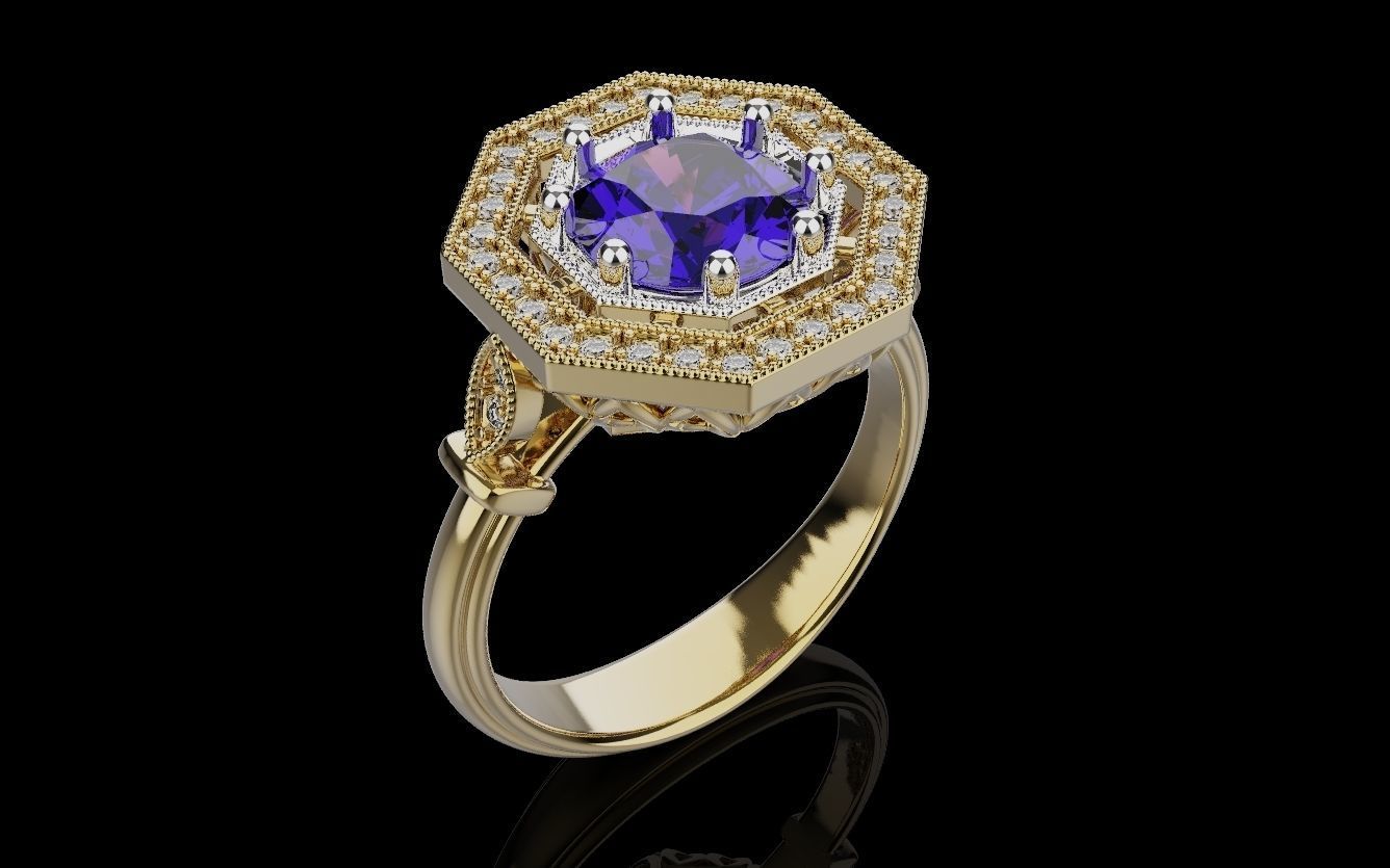 Women Rings 015 3D print model_28