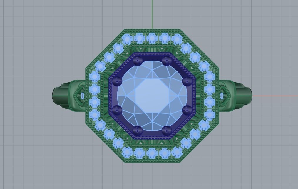 Women Rings 015 3D print model_35