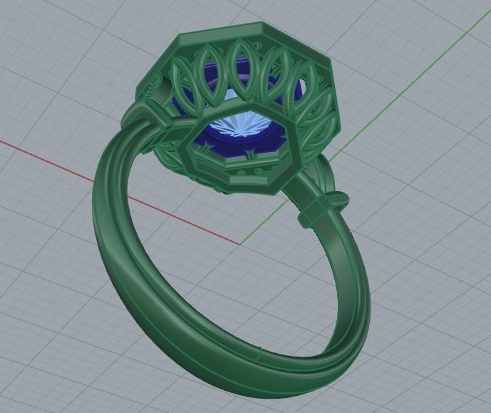 Women Rings 015 3D print model_39