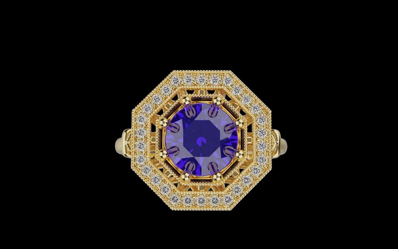 Women Rings 015 3D print model_11