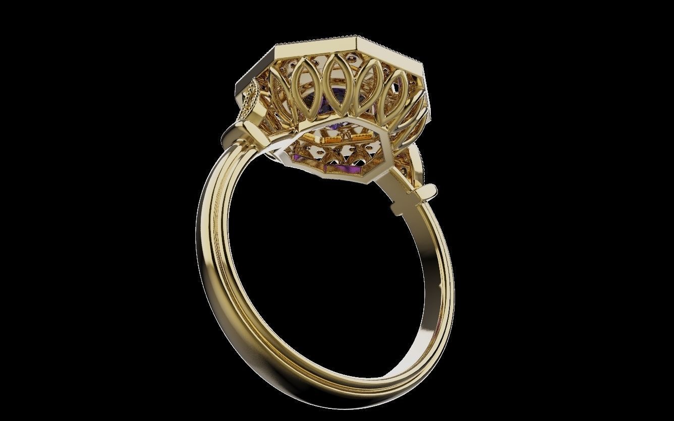 Women Rings 015 3D print model_24