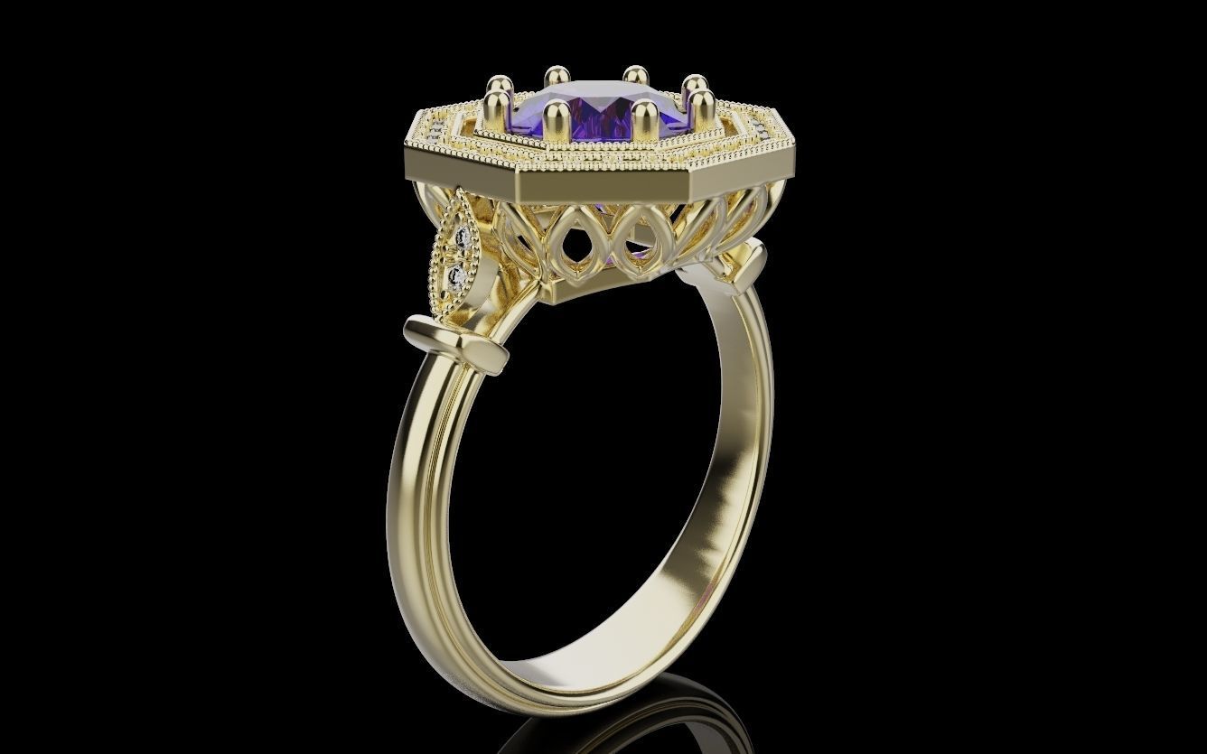 Women Rings 015 3D print model_33