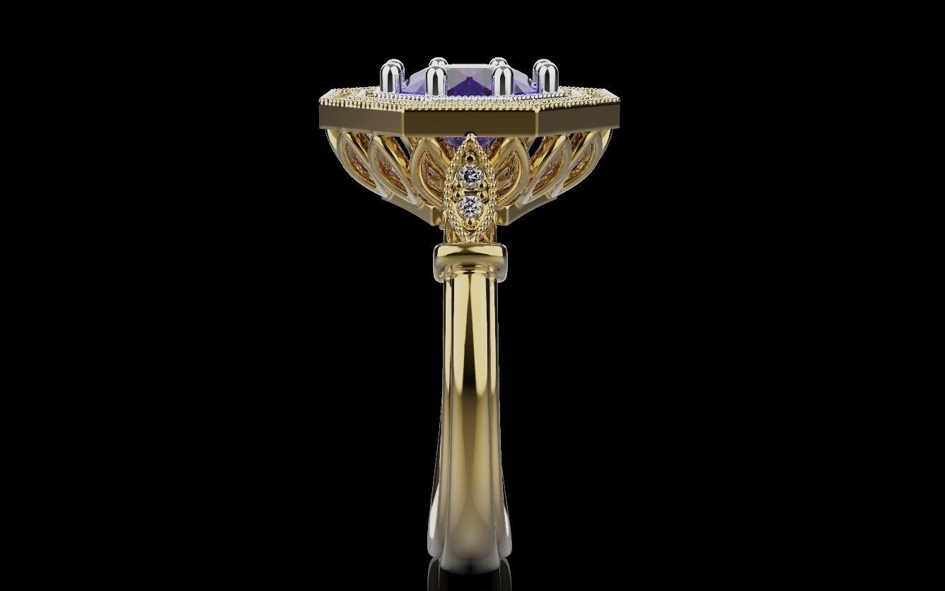 Women Rings 015 3D print model_27