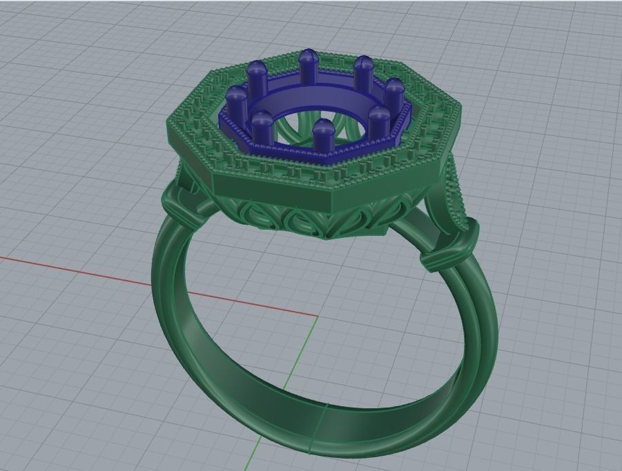 Women Rings 015 3D print model_40