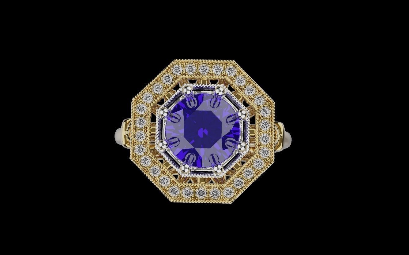 Women Rings 015 3D print model_26