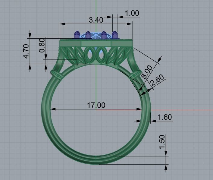 Women Rings 015 3D print model_46