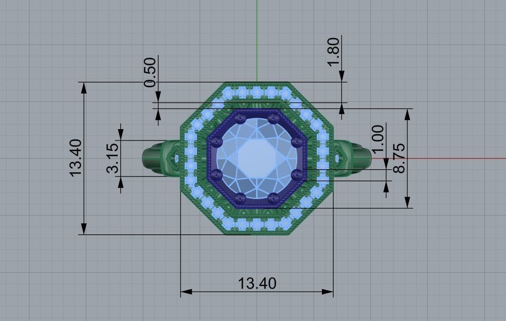 Women Rings 015 3D print model_45