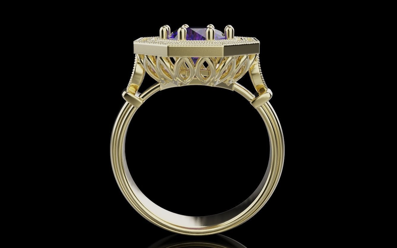 Women Rings 015 3D print model_34