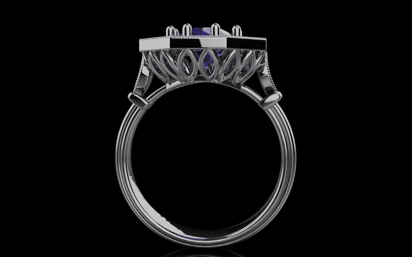 Women Rings 015 3D print model_10