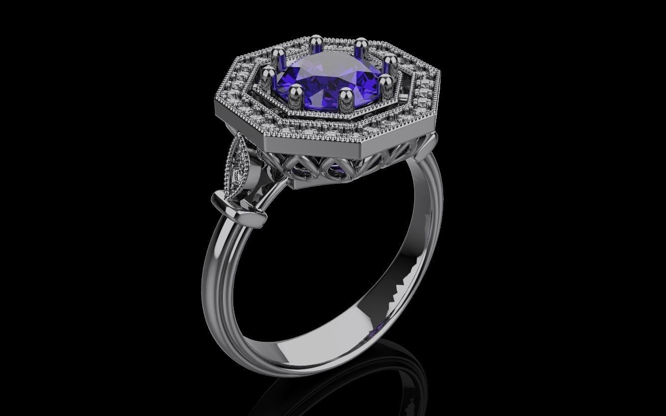Women Rings 015 3D print model_12