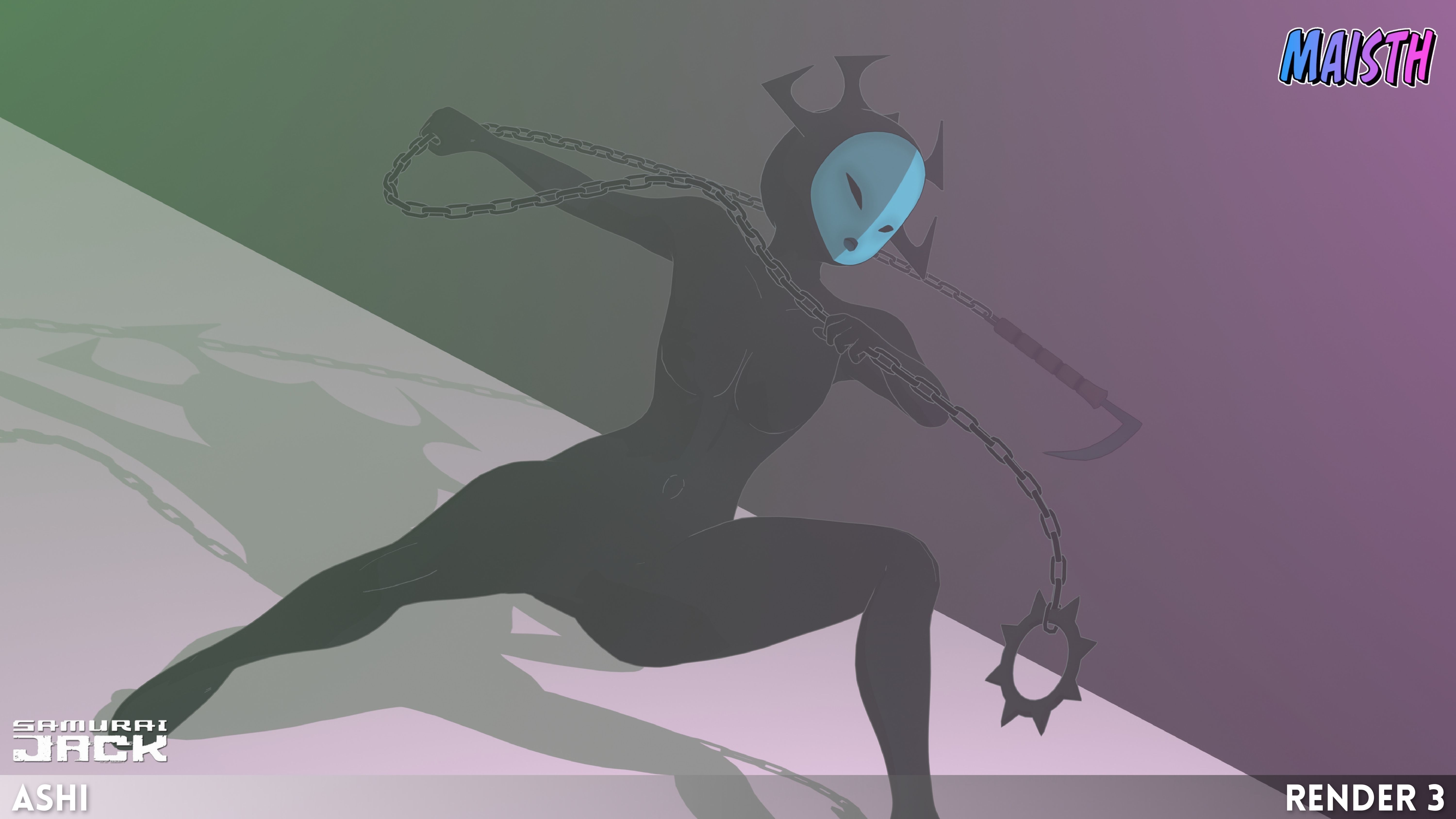 Ashi - Samurai Jack - 3D Model - Rigged 3D model_5