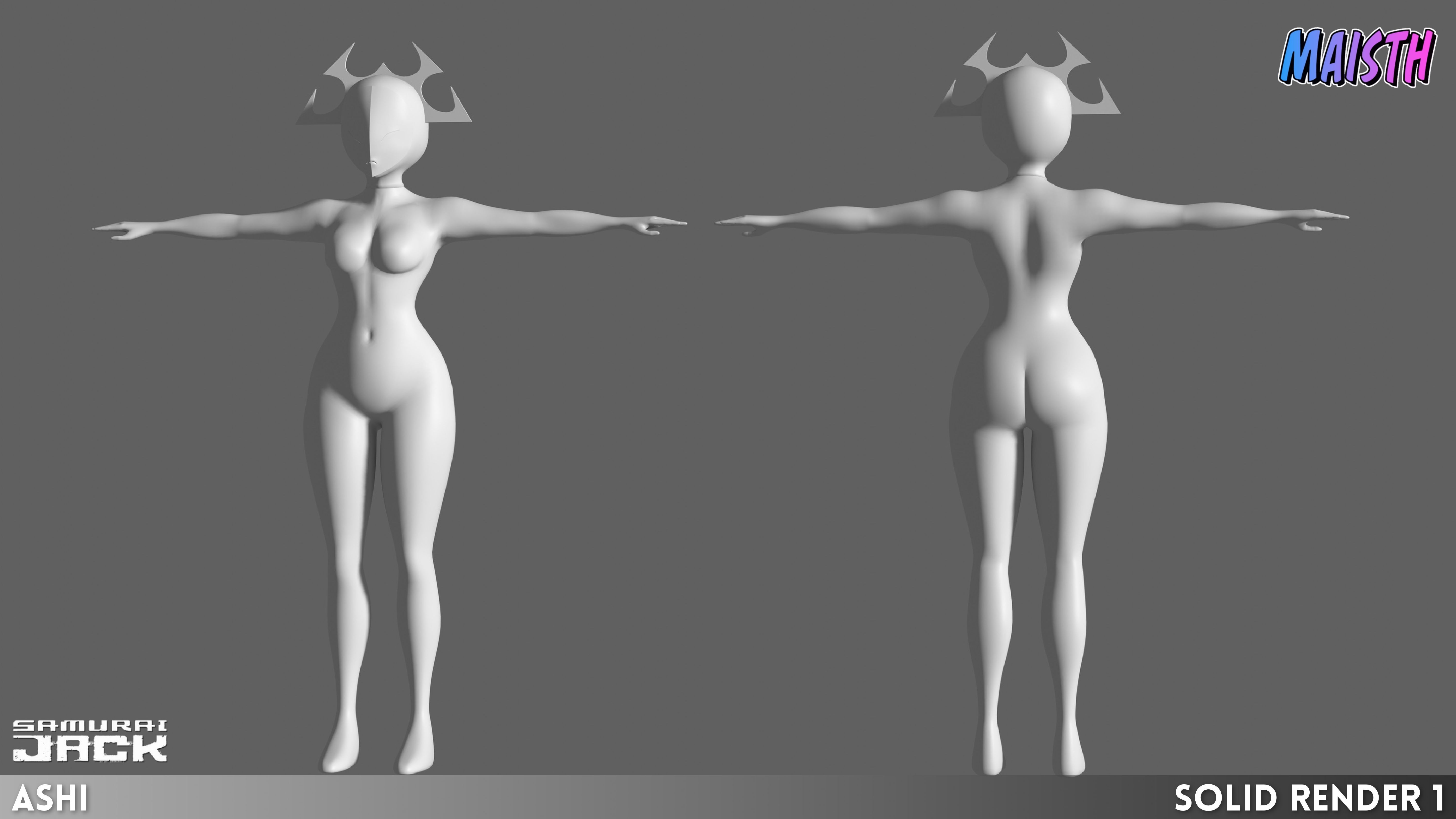 Ashi - Samurai Jack - 3D Model - Rigged 3D model_10