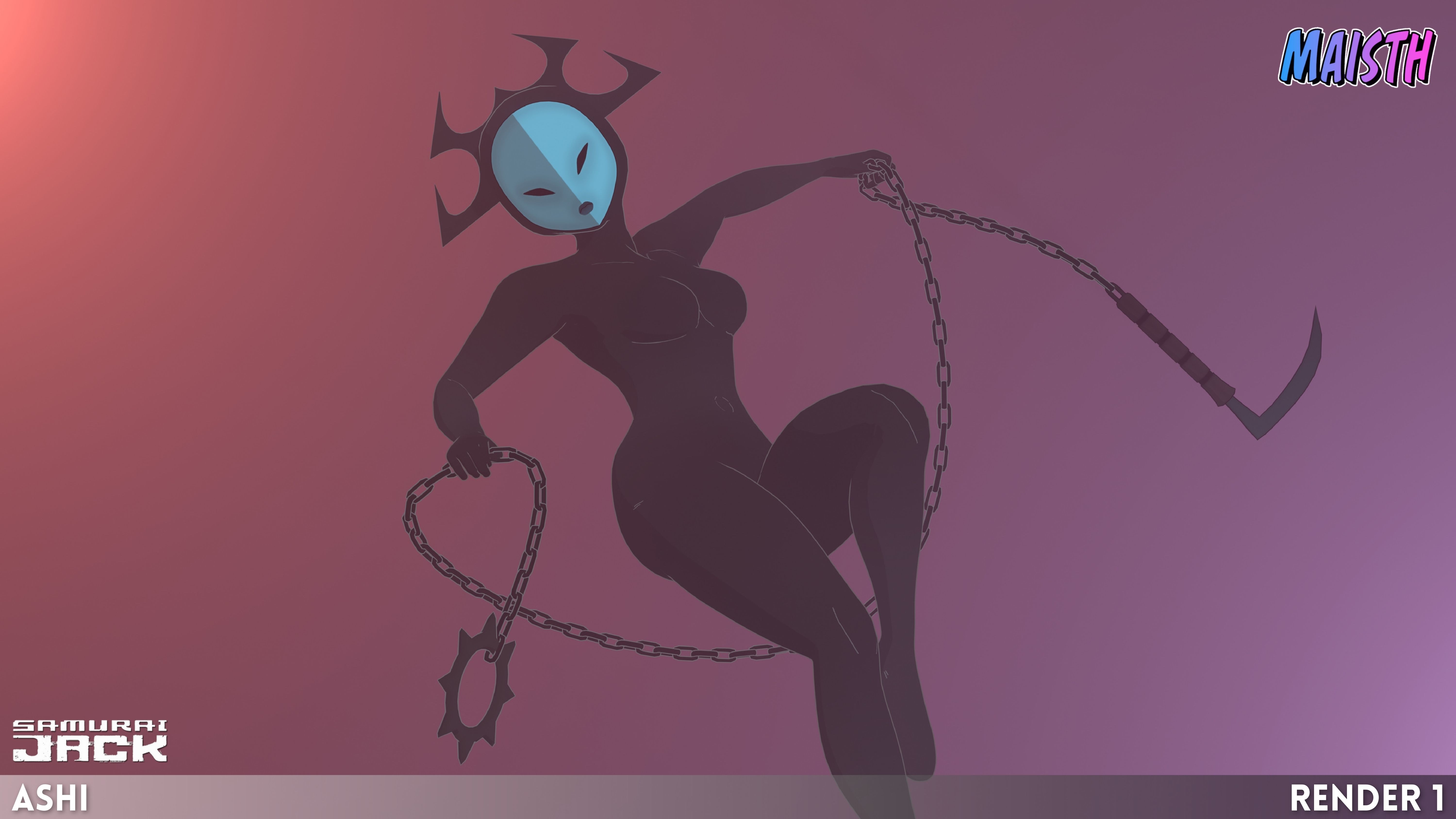 Ashi - Samurai Jack - 3D Model - Rigged 3D model_3