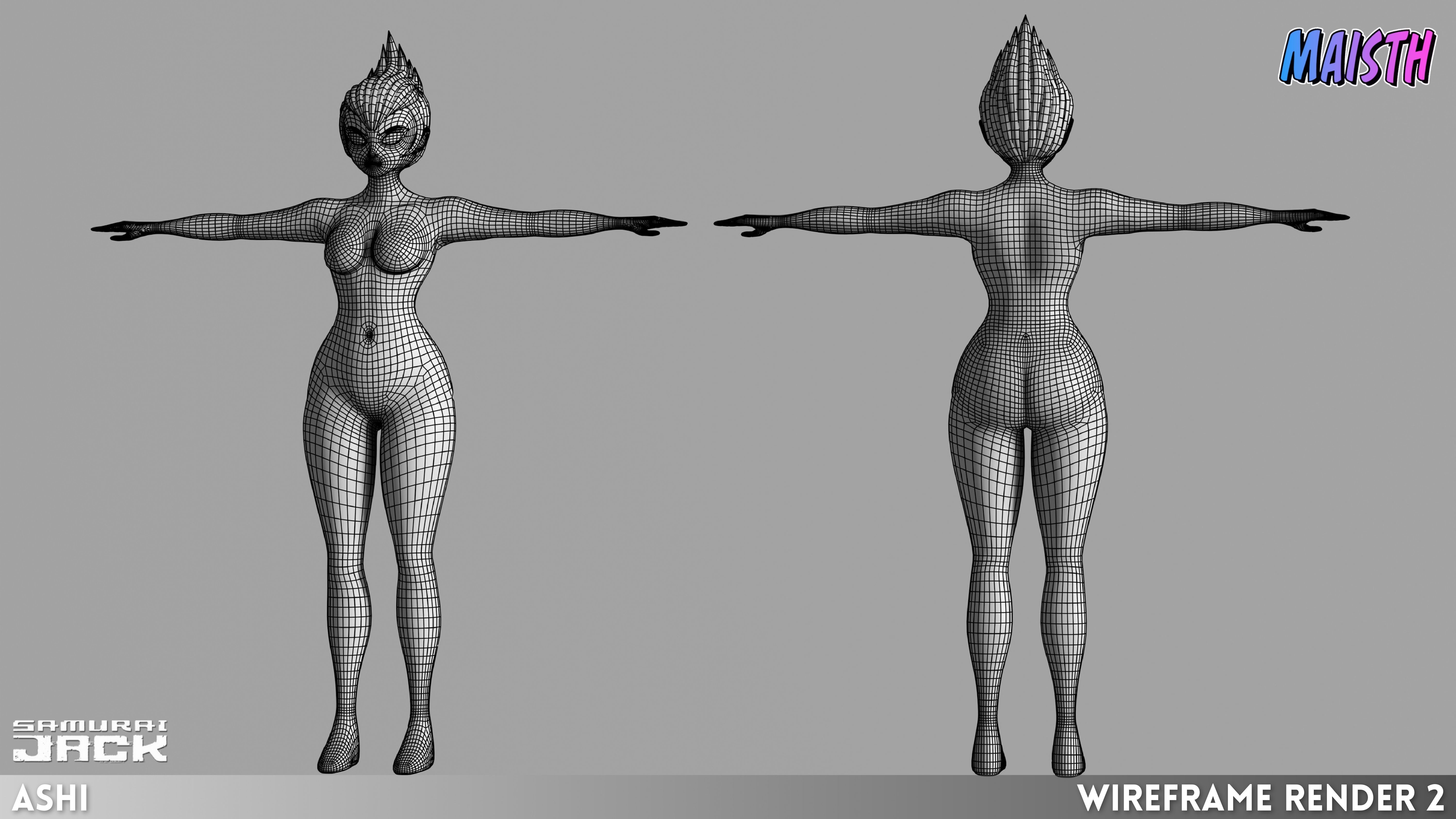 Ashi - Samurai Jack - 3D Model - Rigged 3D model_13