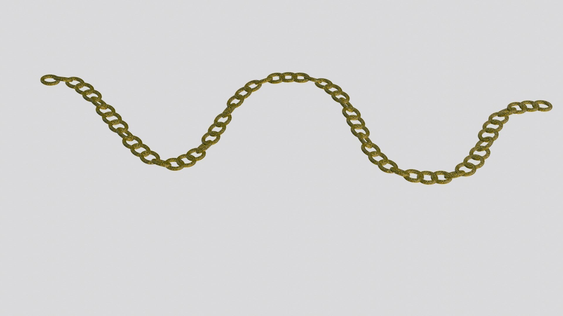 customizable Metal Chain Low-poly 3D model_3