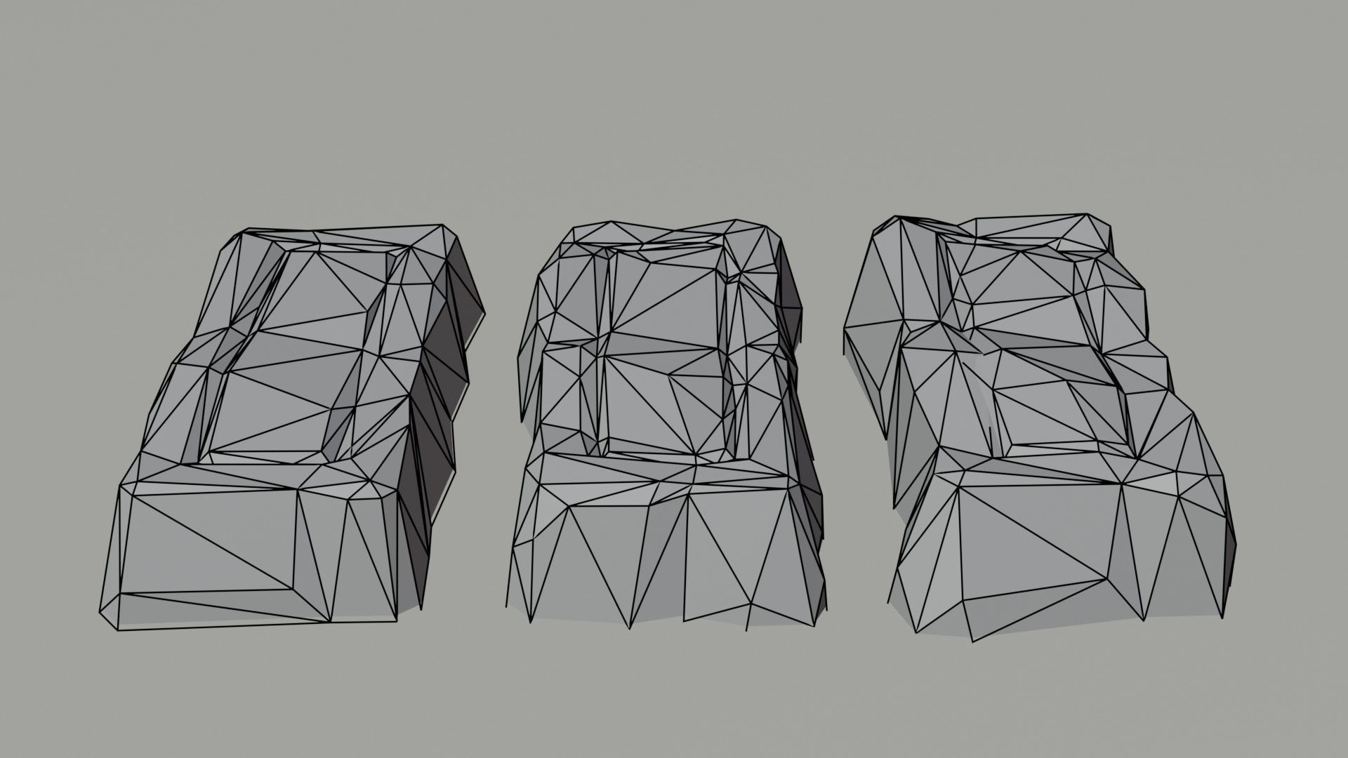 Cartoon fantasy ingots Polygonal Style Low-poly 3D model_9