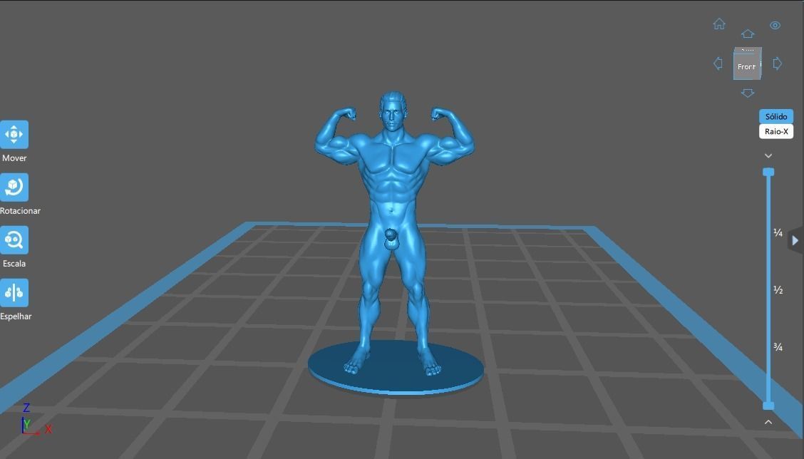Muscular bodybuilder 3D print model_5