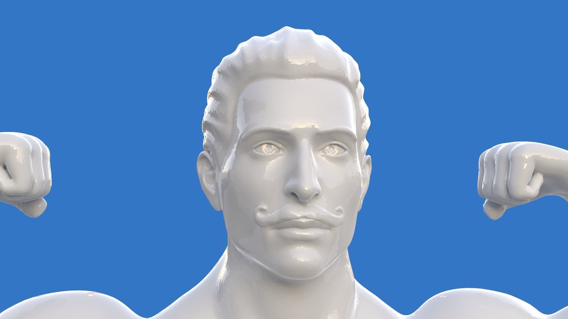 Muscular bodybuilder 3D print model_3