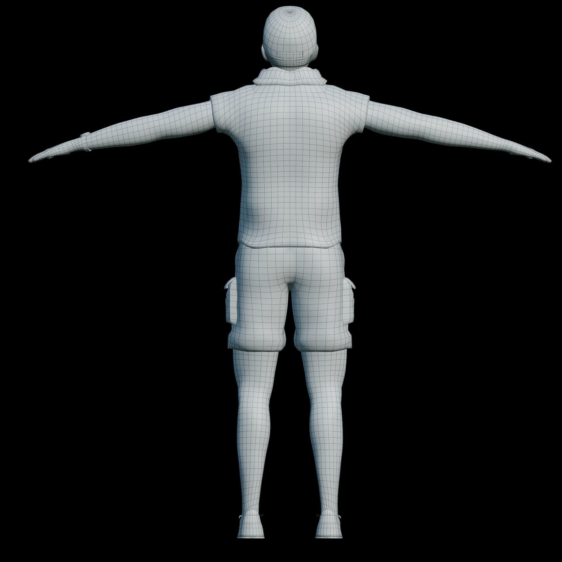 Man Anime Style Free low-poly 3D model_5