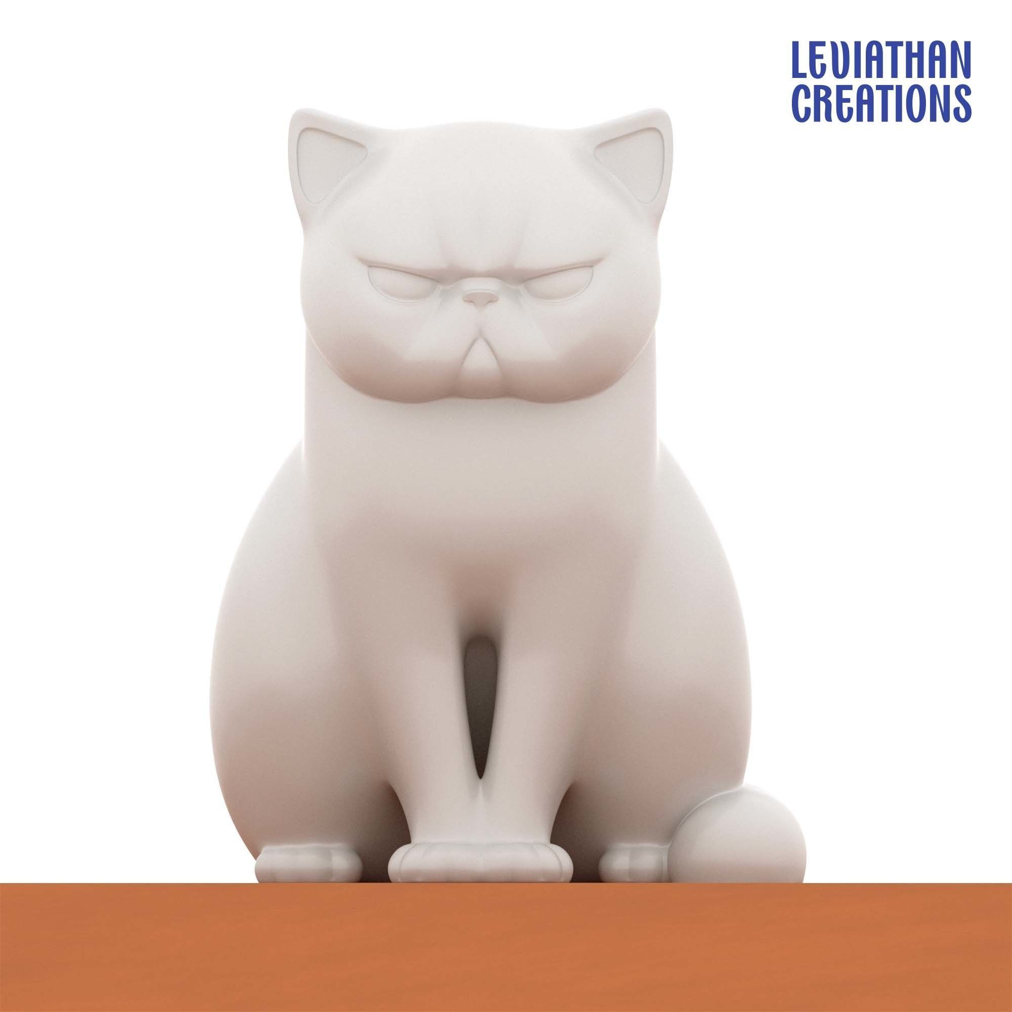 Cute Exotic Longhair Cat Model for 3D Printing 3D print model_1