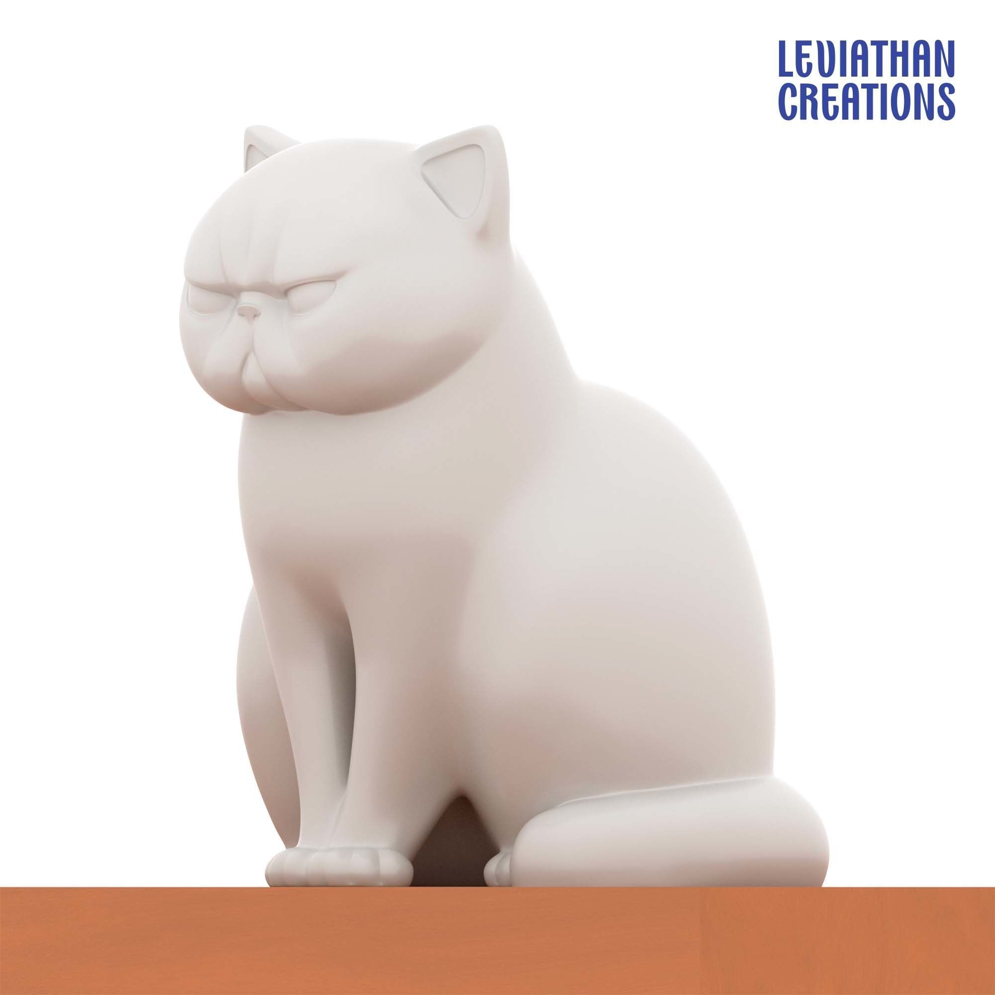 Cute Exotic Longhair Cat Model for 3D Printing 3D print model_2