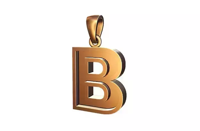 marquee style initial letter B pendant 