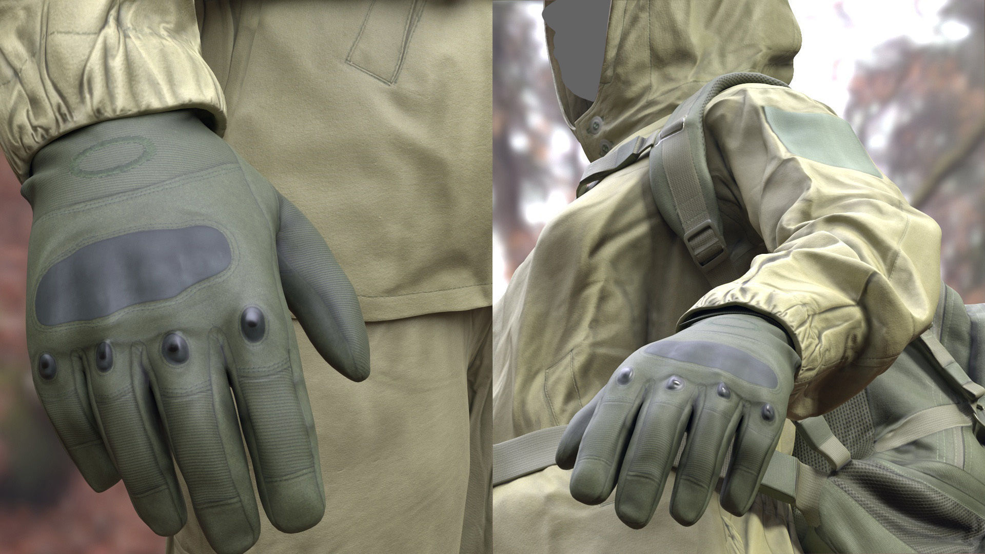 Female Hunting Outfit 2 Low-poly 3D model_11