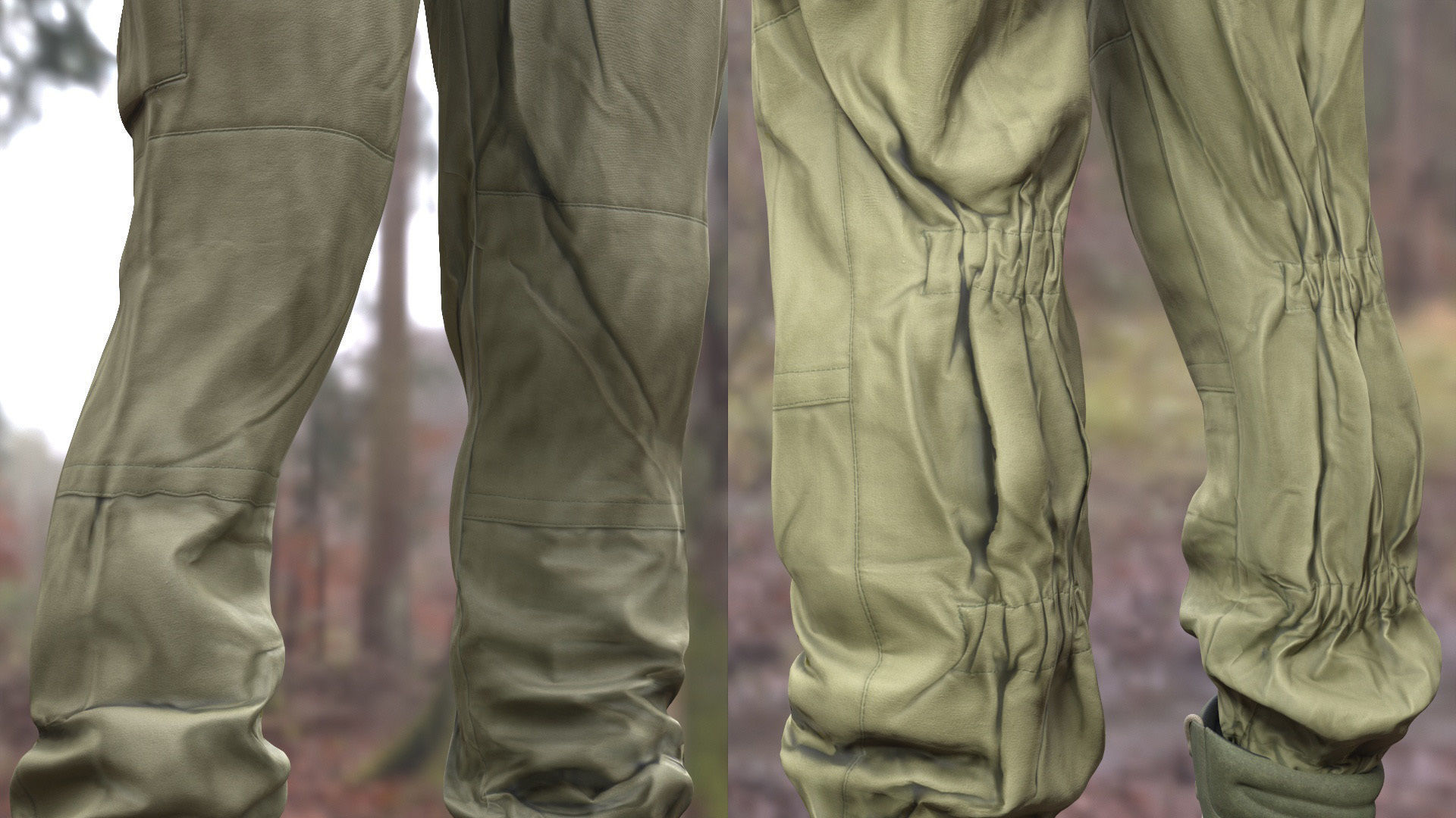 Female Hunting Outfit 2 Low-poly 3D model_9