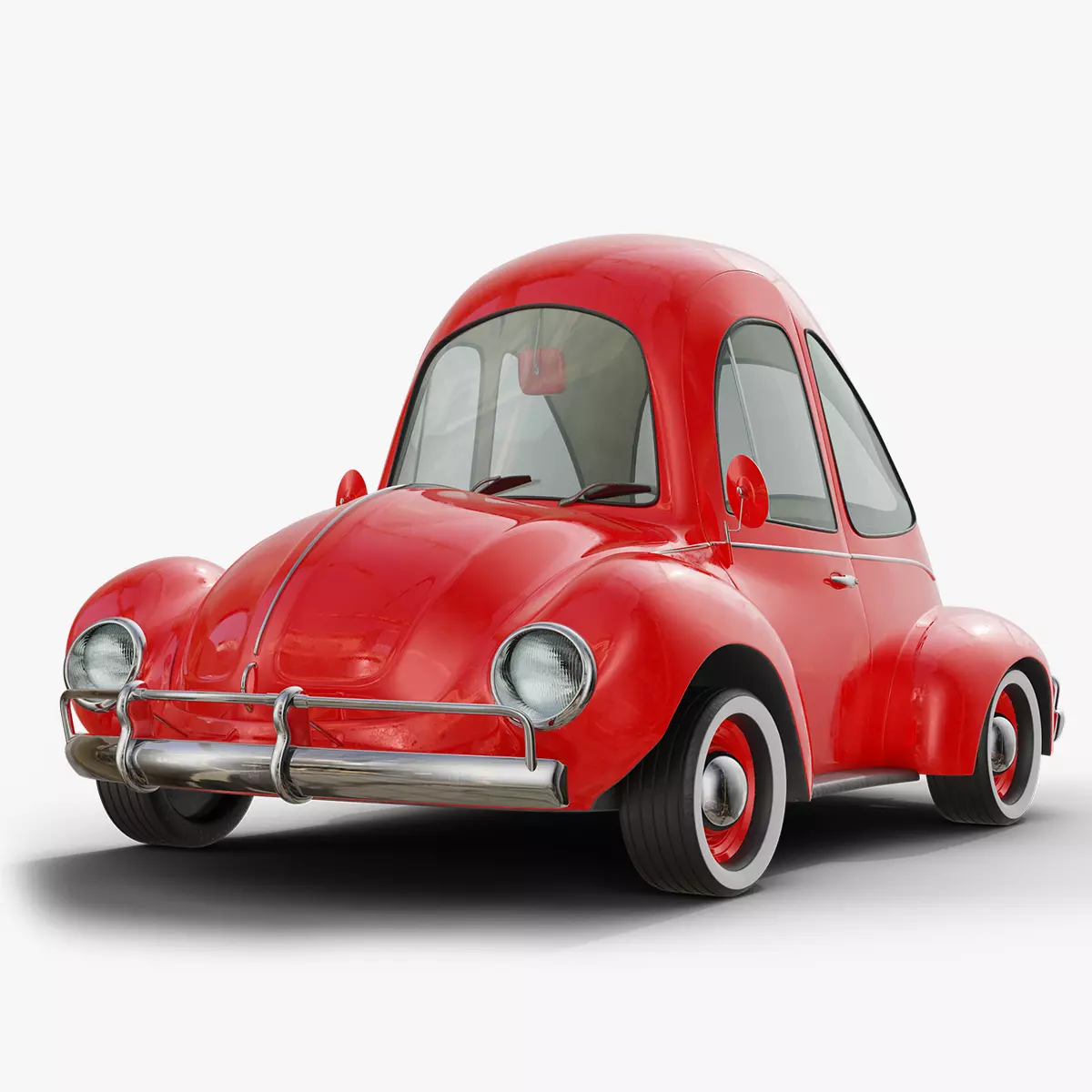 STYLIZED CARTOON CAR Low-poly 3D model