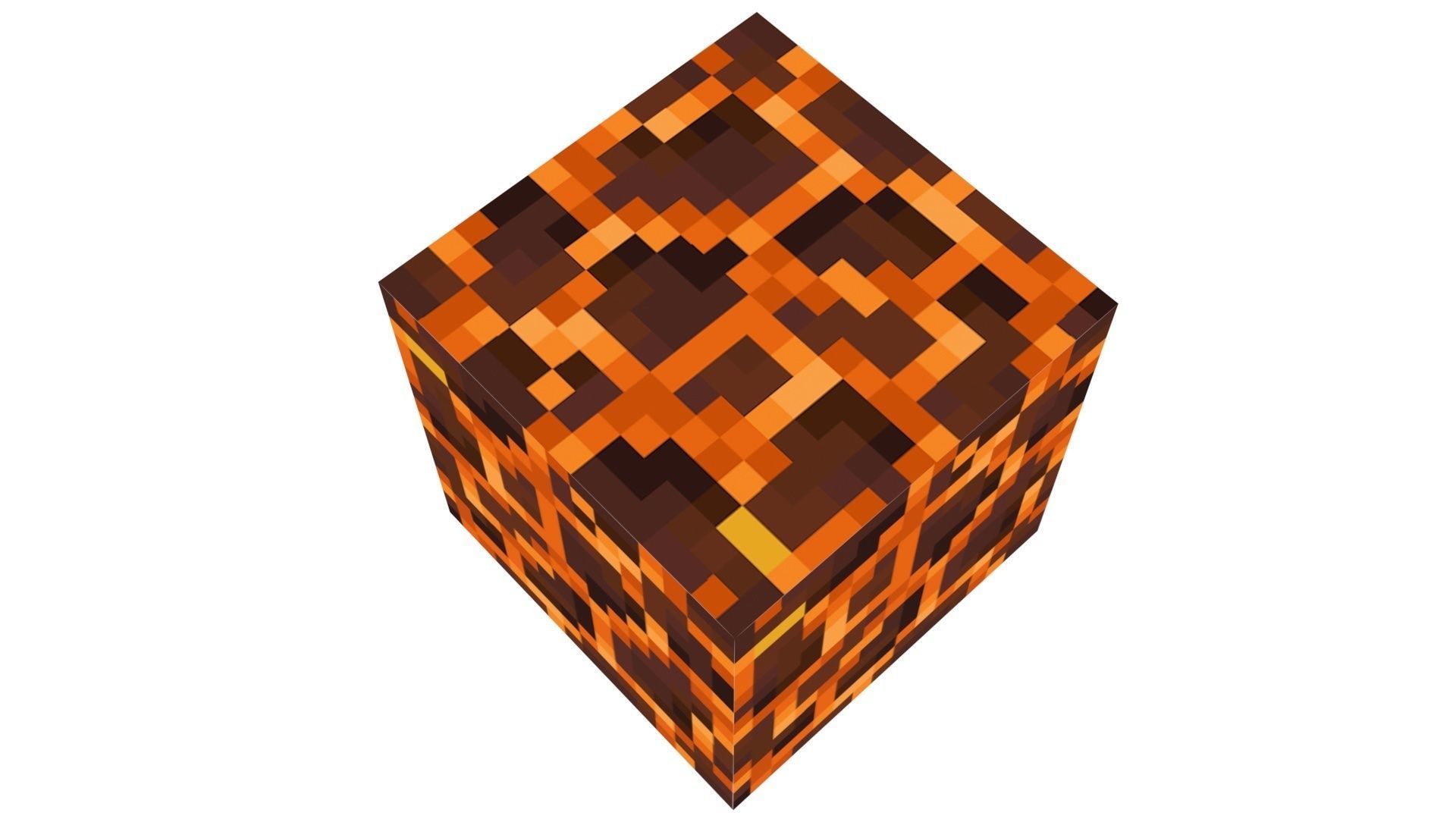 Minecraft Lava Rock 3D model_3