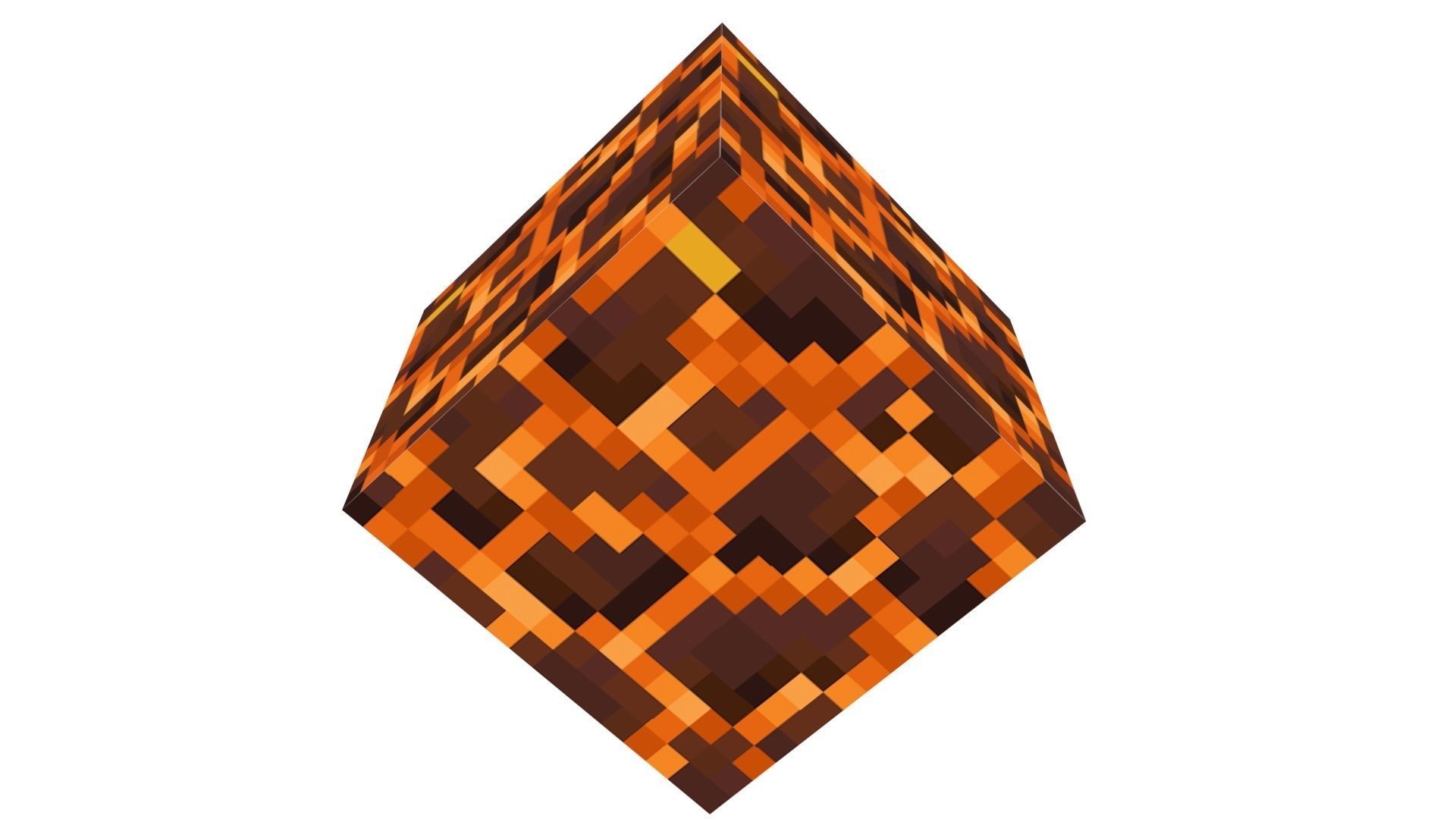 Minecraft Lava Rock 3D model_4