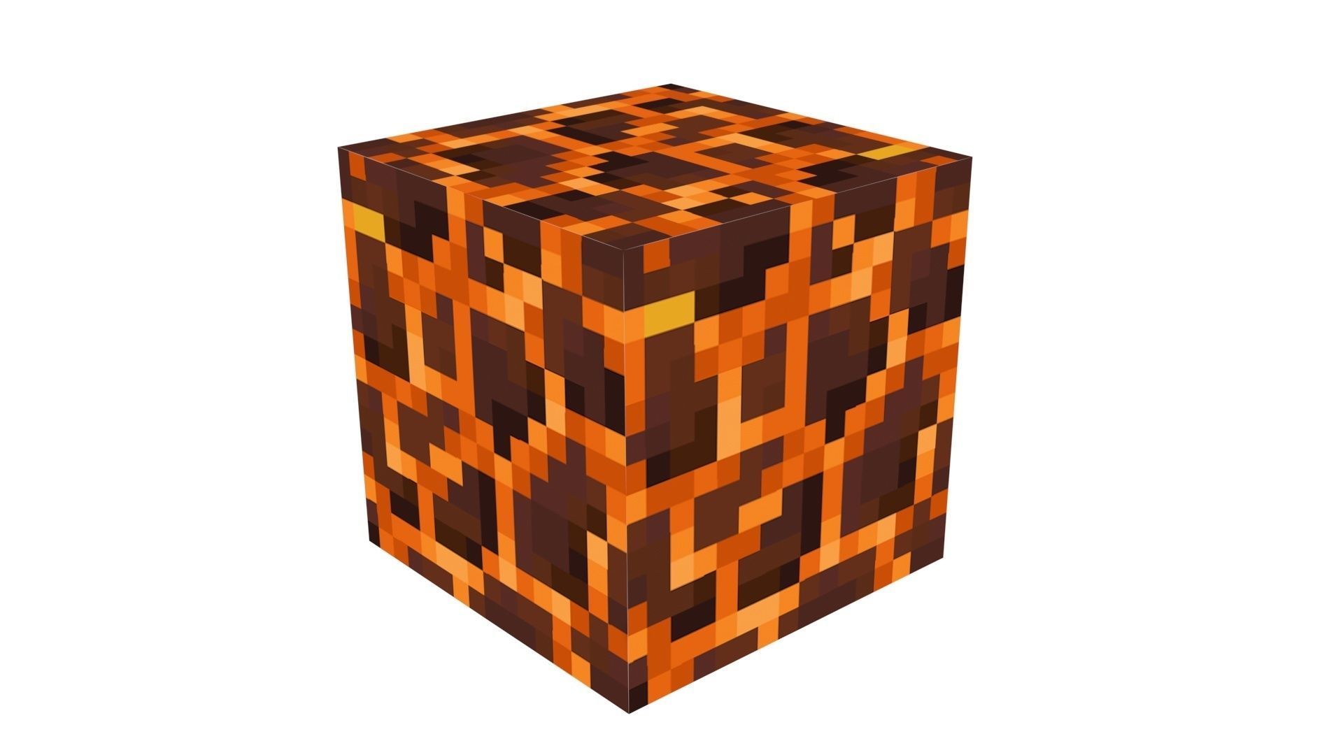 Minecraft Lava Rock 3D model_2