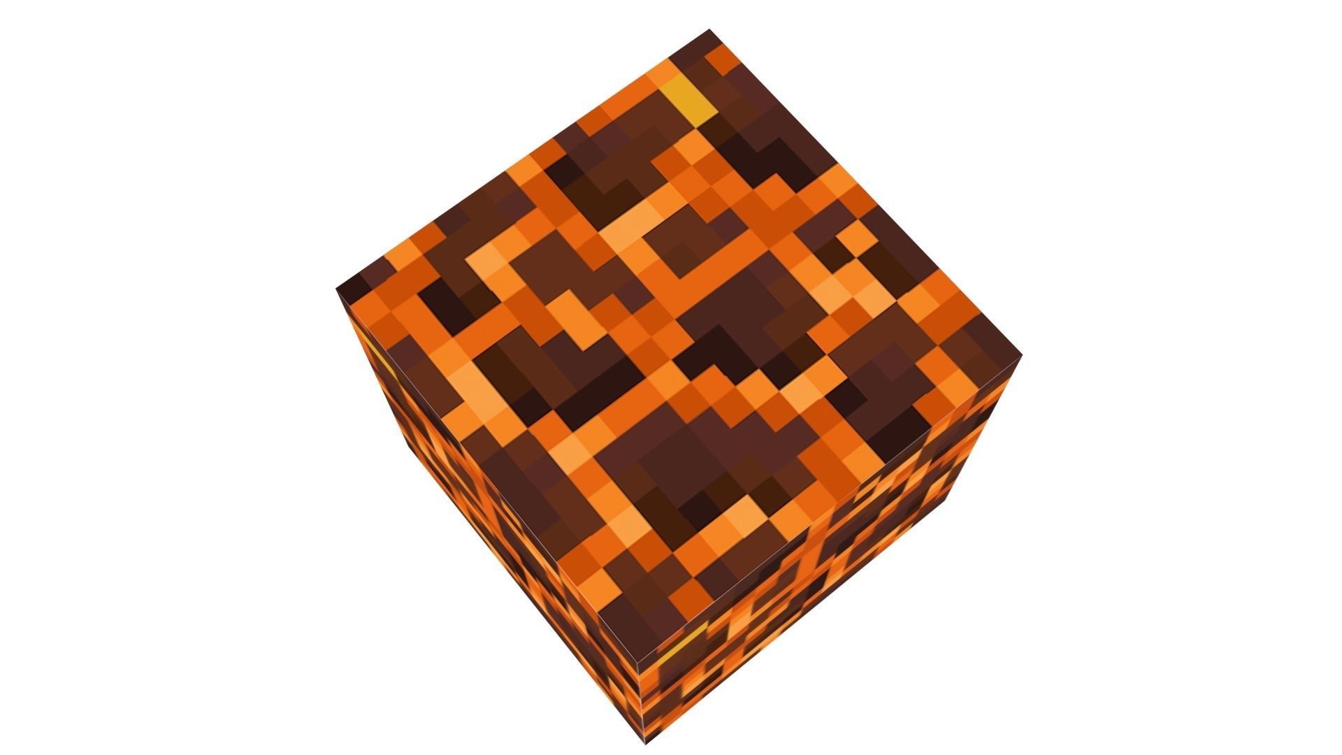 Minecraft Lava Rock 3D model_1