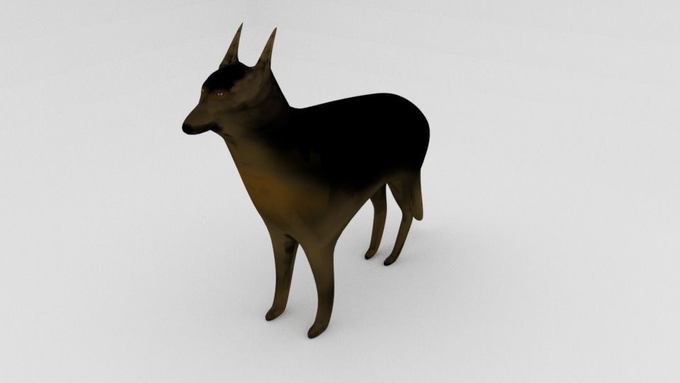 Low Poly Dog Low-poly 3D model_15
