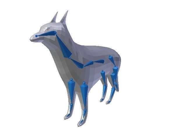 Low Poly Dog Low-poly 3D model_18