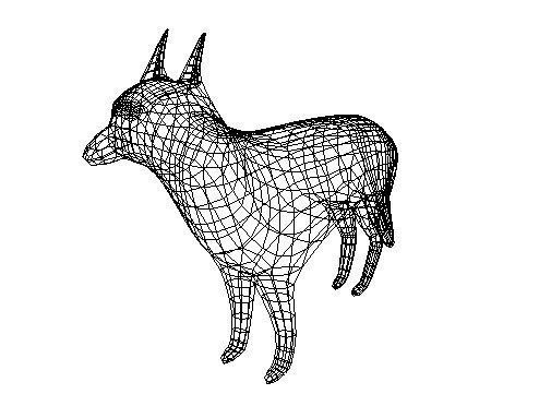 Low Poly Dog Low-poly 3D model_10