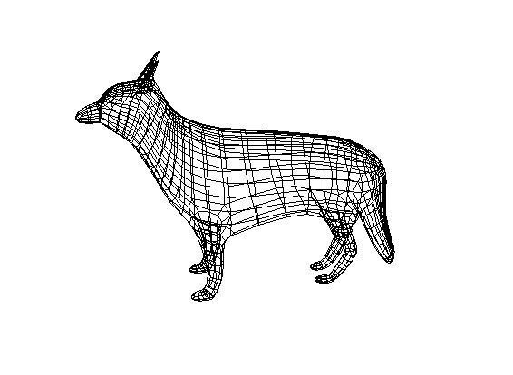 Low Poly Dog Low-poly 3D model_11