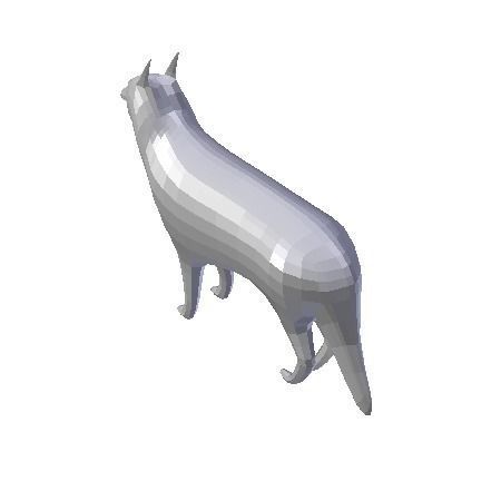 Low Poly Dog Low-poly 3D model_6