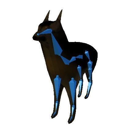 Low Poly Dog Low-poly 3D model_7