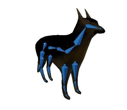 Low Poly Dog Low-poly 3D model_14