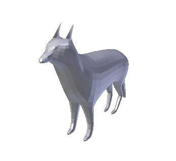 Low Poly Dog Low-poly 3D model_21