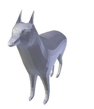 Low Poly Dog Low-poly 3D model_25