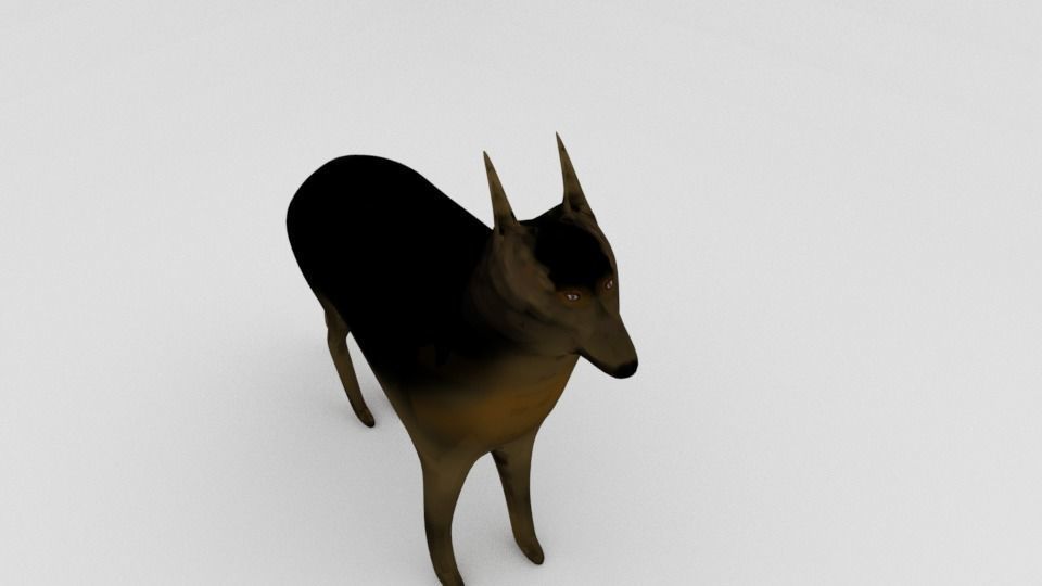 Low Poly Dog Low-poly 3D model_8