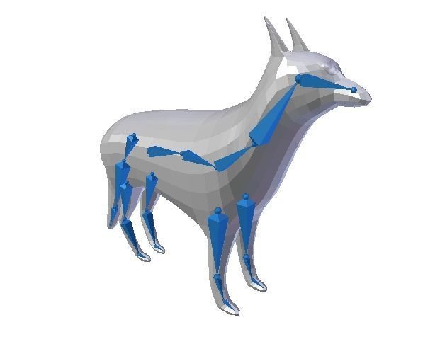 Low Poly Dog Low-poly 3D model_5