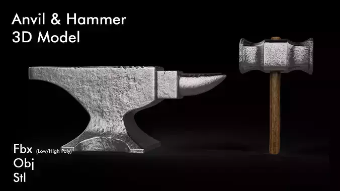 Anvil and Hammer 3D print model
