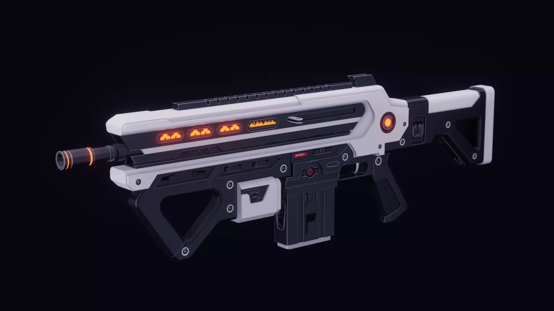 Scifi Weapons Collections Low-poly 3D model_0