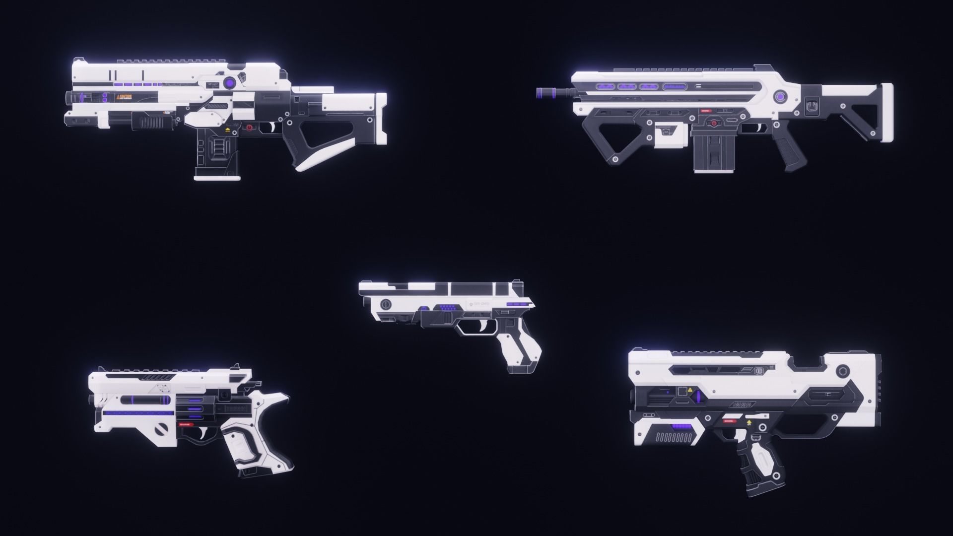 Scifi Weapons Collections Low-poly 3D model_19